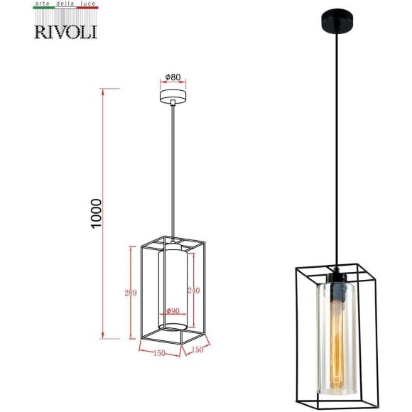 Подвесной светильник Rivoli Luna 5148-201 Б0054978
