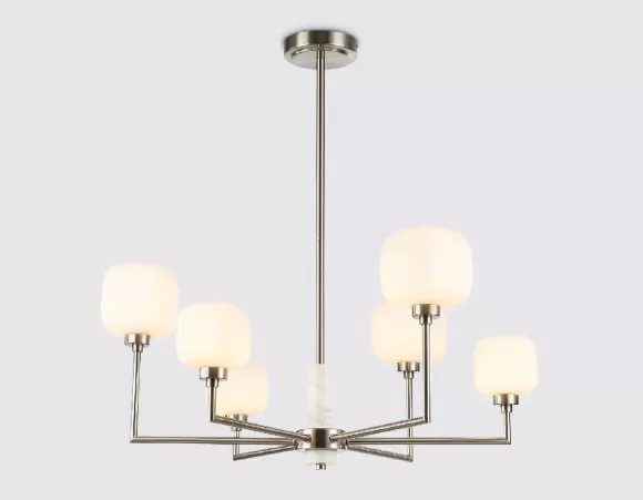 Люстра на штанге Ambrella Light High Light Heigh Light LH53001, Матовый никель, Белый, Никель Люстра на штанге Ambrella Light High Light Heigh Light LH53001, Матовый никель, Белый, Никель