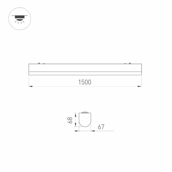 Настенно-потолочный светильник Arlight ALT-LARGO-1500-40W Day4000 (WH, 120 deg, 230V) 033055 Настенно-потолочный светильник Arlight ALT-LARGO-1500-40W Day4000 (WH, 120 deg, 230V) 033055