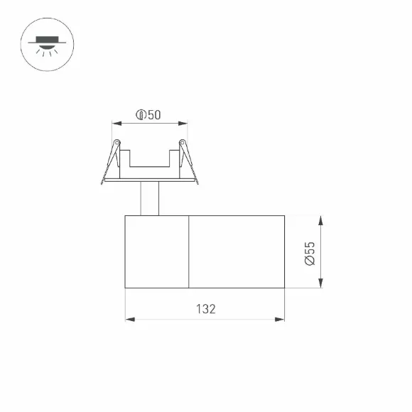 Встраиваемый спот Arlight LGD-ARTEMIS-BUILT-FLAP-R55-12W Warm3000 051797 Встраиваемый спот Arlight LGD-ARTEMIS-BUILT-FLAP-R55-12W Warm3000 051797