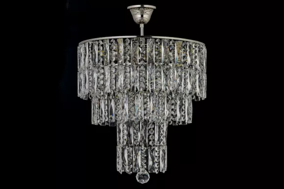 Подвесная люстра Arti Lampadari Deliceto E 1.5.38.100 N, Никель, Прозрачный, Металл, крупный план Подвесная люстра Arti Lampadari Deliceto E 1.5.38.100 N, Никель, Прозрачный, Металл, крупный план