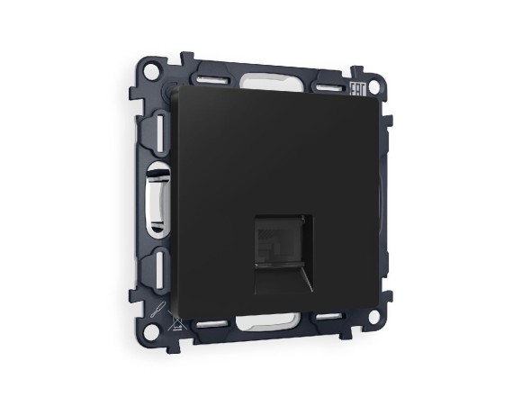 Комплект механизма компьютерной розетки RJ-45(8P8C) CAT6 со шторкой Ambrella Volt Alfa MA812010