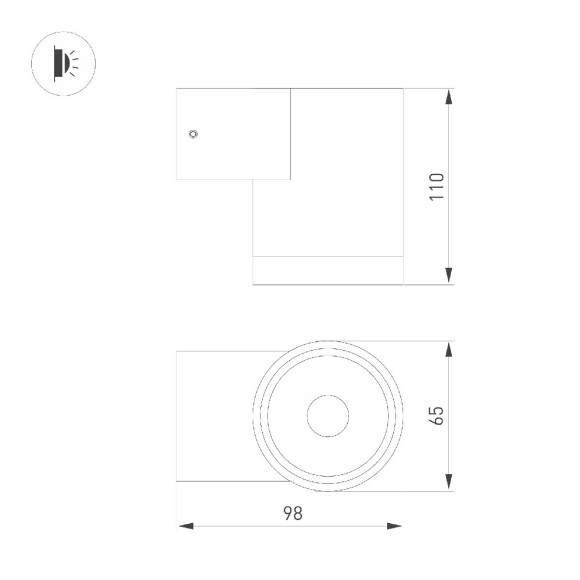 Уличный настенный светильник Arlight LGD-RAY-WALL-R65-12W Day4000 050152