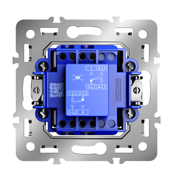 Механизм перекрестного переключателя одноклавишного 10А Voltum S70 VLS0105M