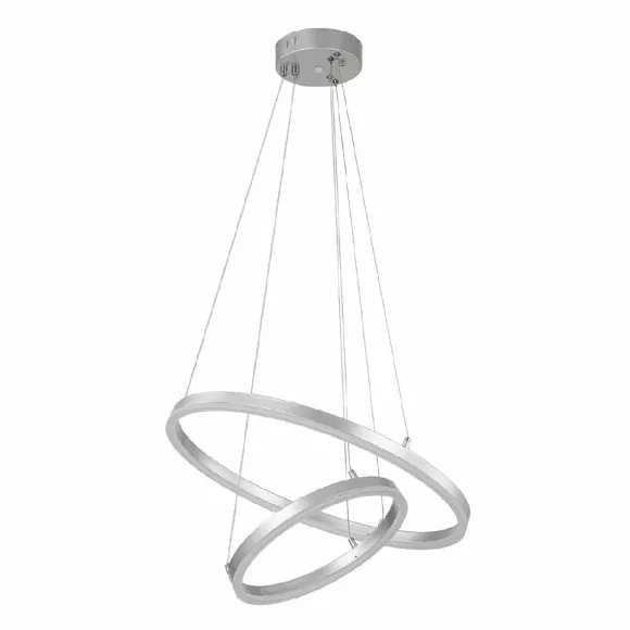 Подвесной светильник Escada Void 10254/2LED Silver APP, Серебро, Белый, От теплого до холодного Подвесной светильник Escada Void 10254/2LED Silver APP, Серебро, Белый, От теплого до холодного