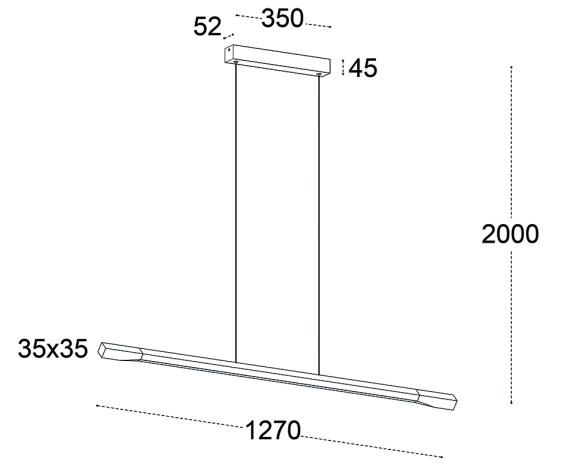 Линейный подвесной светильник Italline IT013-6020 black/silver 3000K