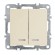 Выключатель двухклавишный Stekker Эрна с подсветкой слоновая кость PSW10-9102-02 39321