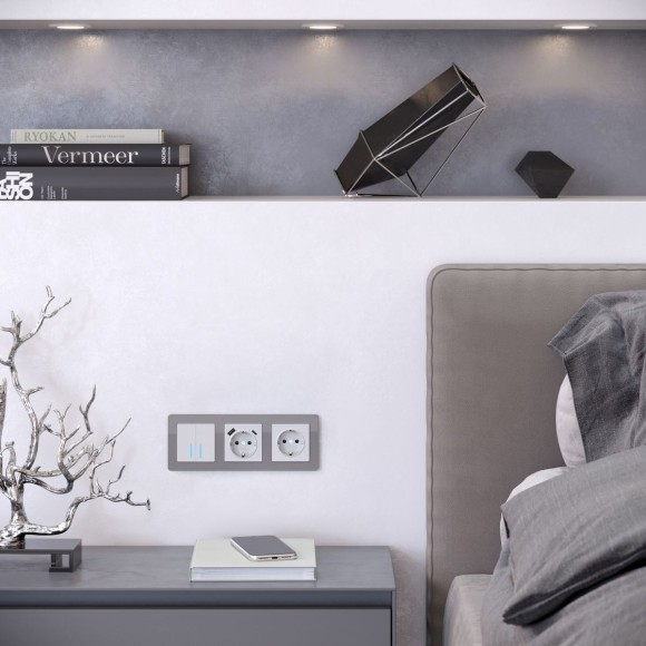 Рамка на 3 поста Werkel Acrylic графит 4690389184895 W0032704