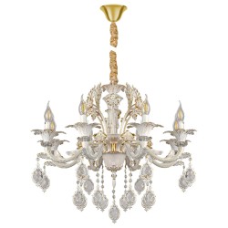 Подвесная люстра AM Group CLEOPATRA SP8 WH+GL