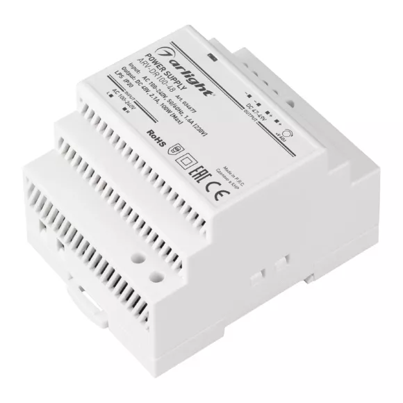 Блок питания Arlight ARV-DR100-48 (48V, 2.1A, 100W) 034677 Блок питания Arlight ARV-DR100-48 (48V, 2.1A, 100W) 034677