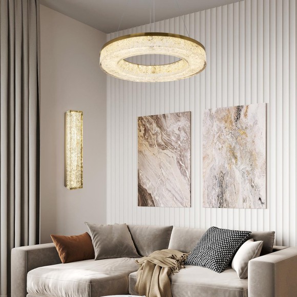 Подвесная светодиодная люстра с пультом управления Modelux MS.9020.600 BS