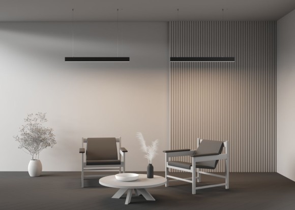 Линейный подвесной светильник Maytoni Technical 4000K 35x67 (Черный, 1 м) LL312044