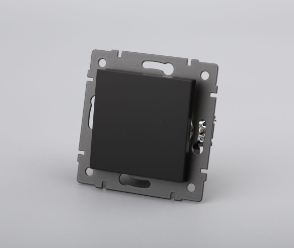 Механизм выключателя одноклавишный самовозвратный Arlight SWT-MKR1-PL-BK-V (250V, 10A) 049880