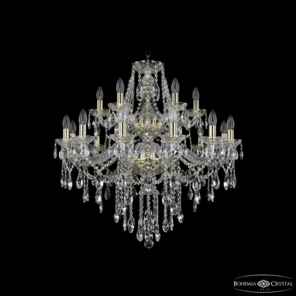 Подвесная люстра Bohemia Ivele Crystal 1415/12+6/300/2d G