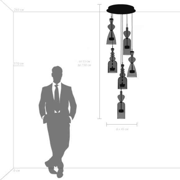 Подвесная светодиодная люстра Lightstar BELLE 814069