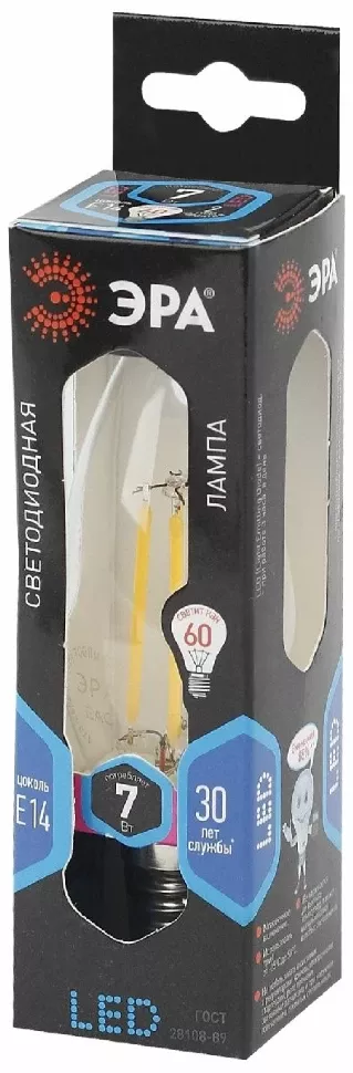 Лампа светодиодная Эра E14 7W 4000K F-LED B35-7W-840-E14 Б0027943, общий вид