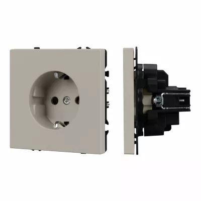 Розетка зк со шторками софт-тач кашемир Arlight SCT-MEU-SFPL-CA (250V, 16A) 059452(1)
