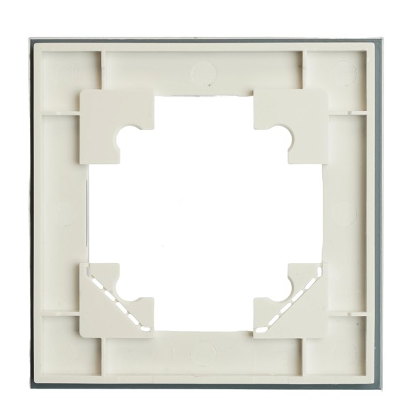 Рамка 1-местная для сенсорных механизмов, подсветки, стекло, Stekker Катрин GFR00-7001-01S 50303