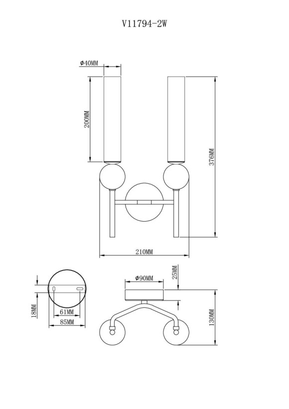 Бра Moderli Illis V11794-2W