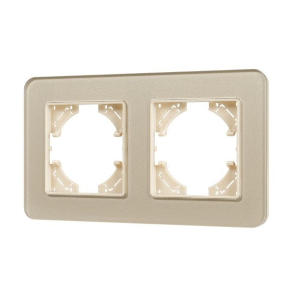 Рамка на 2 поста стеклянная Arlight FRM-OMALI-GS-2-GD 049695