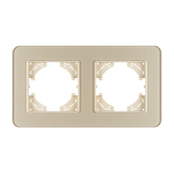 Рамка на 2 поста стеклянная Arlight FRM-OMALI-GS-2-GD 049695