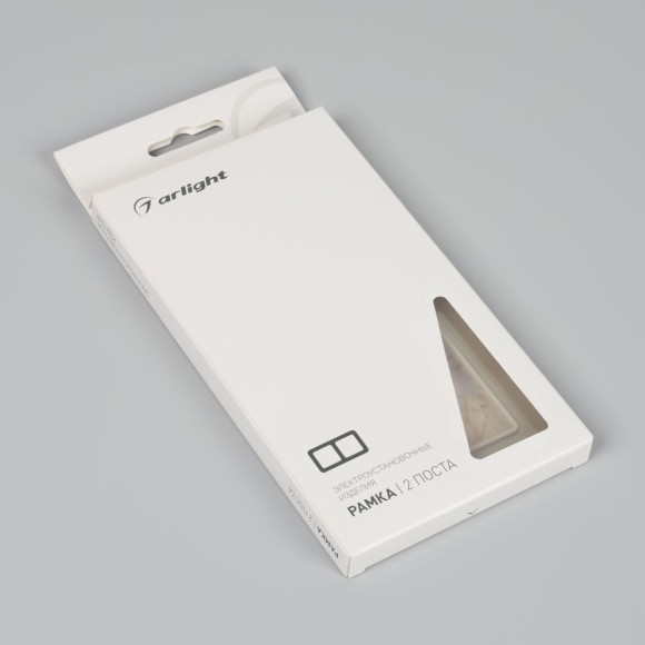 Рамка на 2 поста стеклянная Arlight FRM-OMALI-GS-2-GD 049695