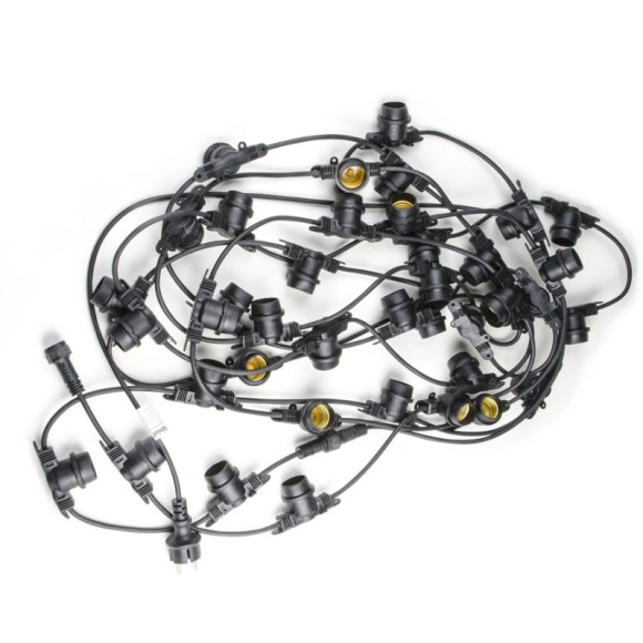 Уличная гирлянда Uniel UDL-K120 200/E27/100M IP65 BLACK BELT-LIGHT