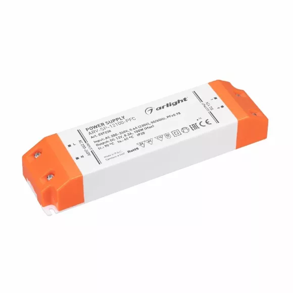 Блок питания Arlight ARV-SP-12100-PFC (12V, 8.3A, 100W) 039238 Блок питания Arlight ARV-SP-12100-PFC (12V, 8.3A, 100W) 039238