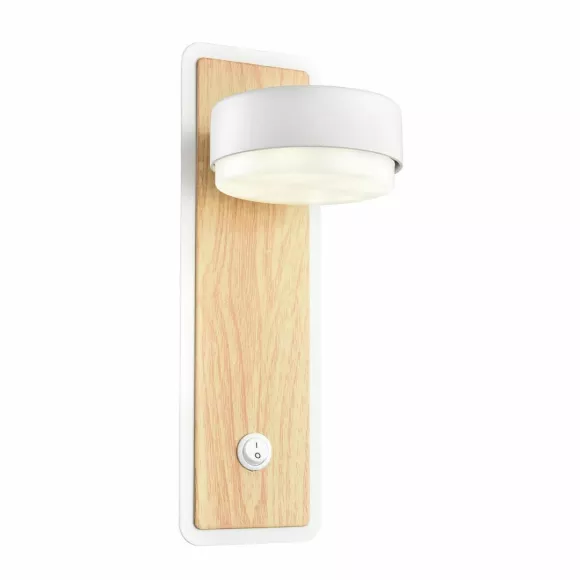 Бра Lumion Comfi Leland 8263/1W, Скандинавский, Белый, Коричневый Бра Lumion Comfi Leland 8263/1W, Скандинавский, Белый, Коричневый