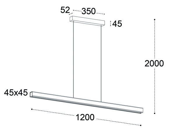 Линейный подвесной светильник Italline IT013-6021 black 3000K