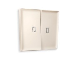 Лицевая панель для выключателя двухклавишного с подсветкой Ambrella Volt Alfa AP3240