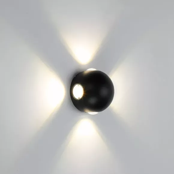 Фасадный светильник Arte Lamp Conrad A1545AL-4BK, Черный, Нейтральный белый, Алюминий Фасадный светильник Arte Lamp Conrad A1545AL-4BK, Черный, Нейтральный белый, Алюминий