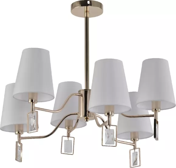 Люстра на штанге Rivoli Cristal 2095-306 Б0062113, Золото, Белый, Металл