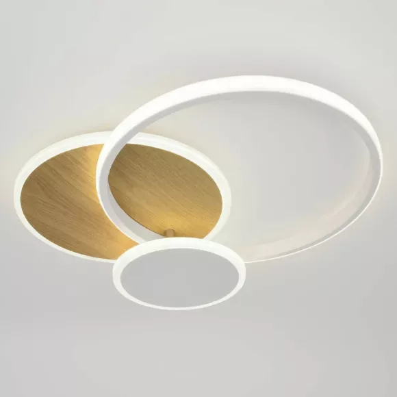 Потолочный светильник Эра Модерн City CLL-1-60-RC WH+Wood, 3000-6500, От теплого до холодного Потолочный светильник Эра Модерн City CLL-1-60-RC WH+Wood, 3000-6500, От теплого до холодного