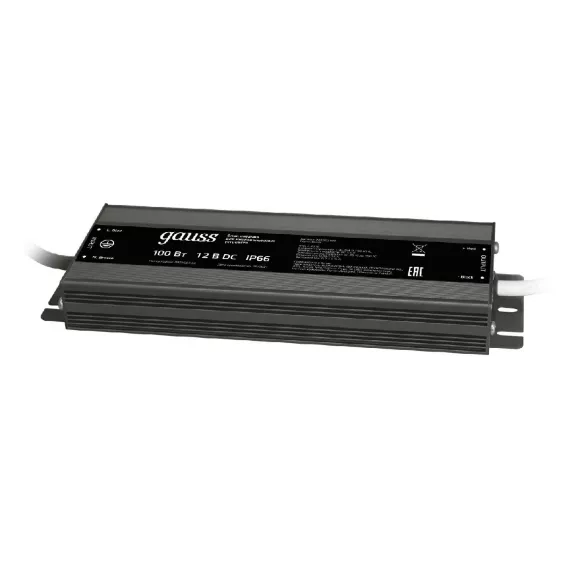 Блок питания Gauss 12V 100W IP66 10A 202023100 Блок питания Gauss 12V 100W IP66 10A 202023100