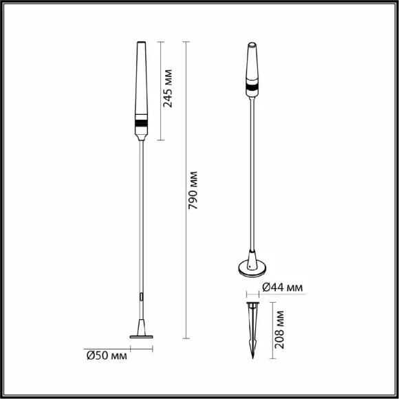 Ландшафтный светильник Odeon Light Canna 7020/4GL, 3000, Теплый белый Ландшафтный светильник Odeon Light Canna 7020/4GL, 3000, Теплый белый