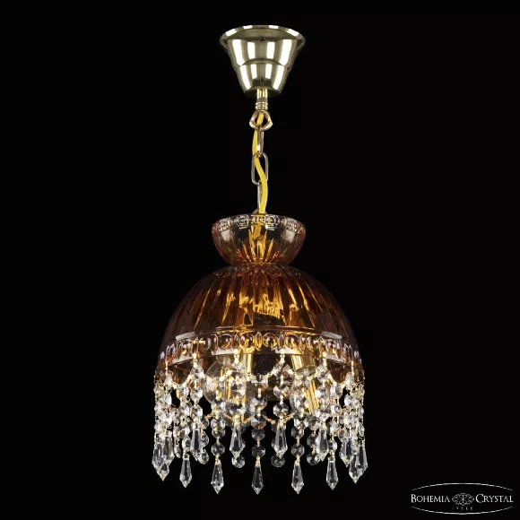 Подвесной светильник Bohemia Ivele Crystal 5478/22 G Amber/M-1G Drops Подвесной светильник Bohemia Ivele Crystal 5478/22 G Amber/M-1G Drops