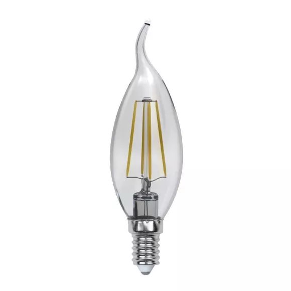 Лампа светодиодная филаментная Uniel E14 5W 3000K прозрачная LED-CW35-5W/WW/E14/CL/MB GLM10TR UL-00002368 Лампа светодиодная филаментная Uniel E14 5W 3000K прозрачная LED-CW35-5W/WW/E14/CL/MB GLM10TR UL-00002368