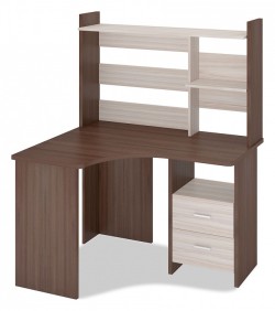 Стол компьютерный Домино Лайт СКЛ-Угл120+НКЛ-120 MER_SKL-Ugl120_NKL-120_SHK_LEV