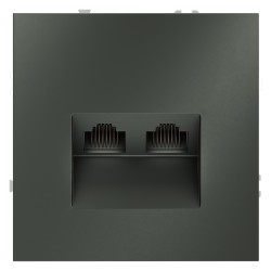 Розетка компьютерная двойная Voltum S70 VLS060206