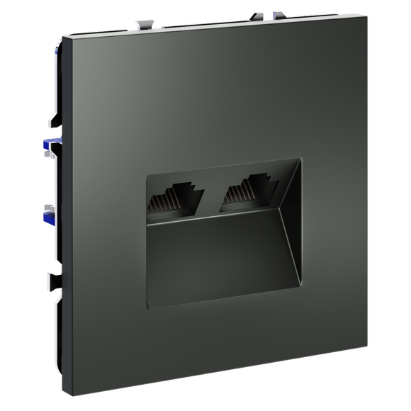 Розетка компьютерная двойная Voltum S70 VLS060206