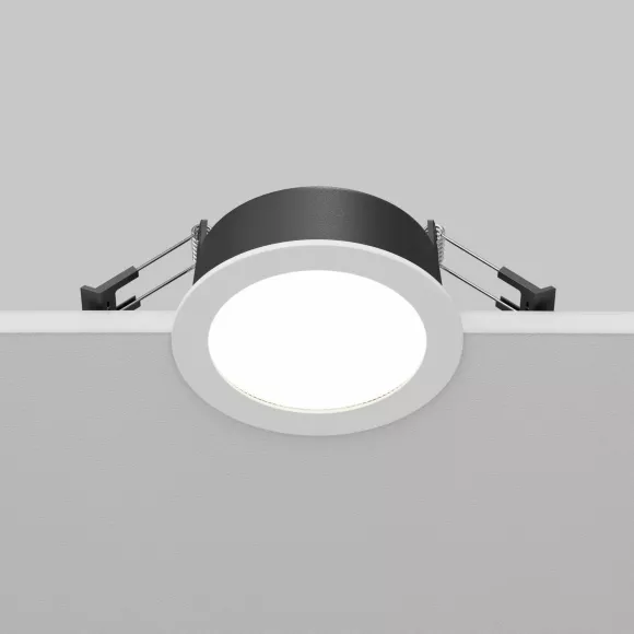 Встраиваемый светильник Maytoni Technical Orb DL130-GX53-W, Черный, Белый, Алюминий, вид сверху Встраиваемый светильник Maytoni Technical Orb DL130-GX53-W, Черный, Белый, Алюминий, вид сверху