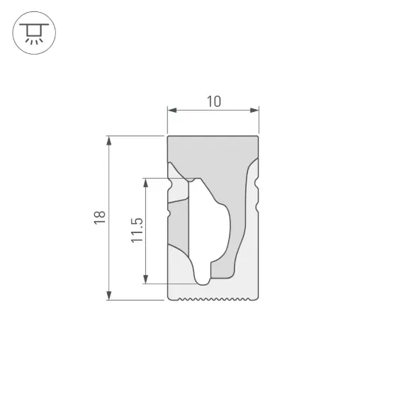 Силиконовый профиль Arlight WPH-FLEX-1018-SIDE-S10-50m WHITE 040828 Силиконовый профиль Arlight WPH-FLEX-1018-SIDE-S10-50m WHITE 040828