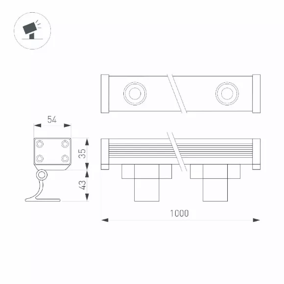 Линейный прожектор Arlight AR-LINE-1000-36W Warm3000 (GR, 15 deg, 230V) 045475, Серый, Прозрачный, Теплый белый Линейный прожектор Arlight AR-LINE-1000-36W Warm3000 (GR, 15 deg, 230V) 045475, Серый, Прозрачный, Теплый белый