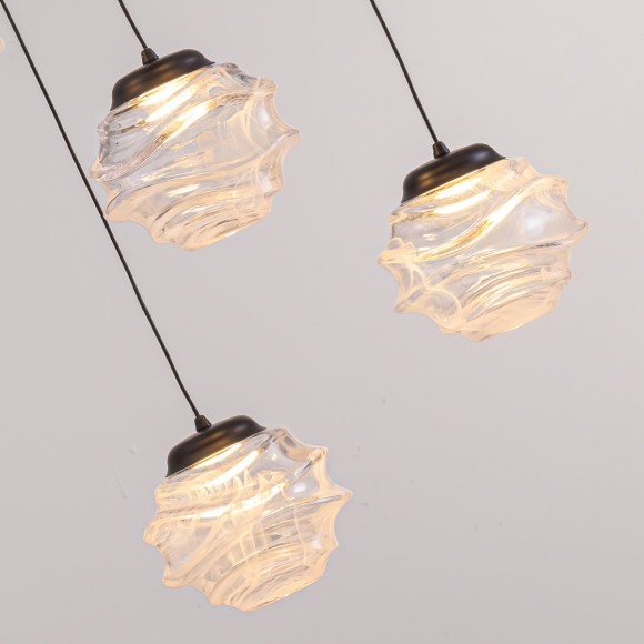 Подвесной светильник Delight Collection MD25030003-5A matt black/clear