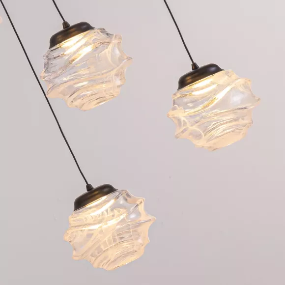 Подвесной светильник Delight Collection MD25030003-5A matt black/clear, декоративные элементы крупным планом Подвесной светильник Delight Collection MD25030003-5A matt black/clear, декоративные элементы крупным планом