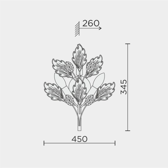 Настенный светильник Modelux ML.6869.450 GD