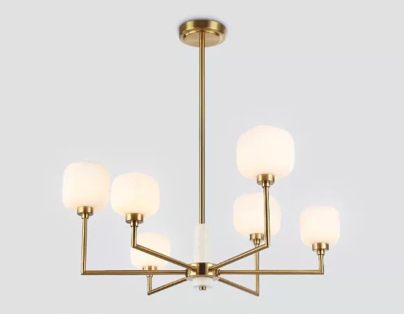 Люстра на штанге Ambrella Light High Light Heigh Light LH53015, Белый, Латунь, Металл Люстра на штанге Ambrella Light High Light Heigh Light LH53015, Белый, Латунь, Металл