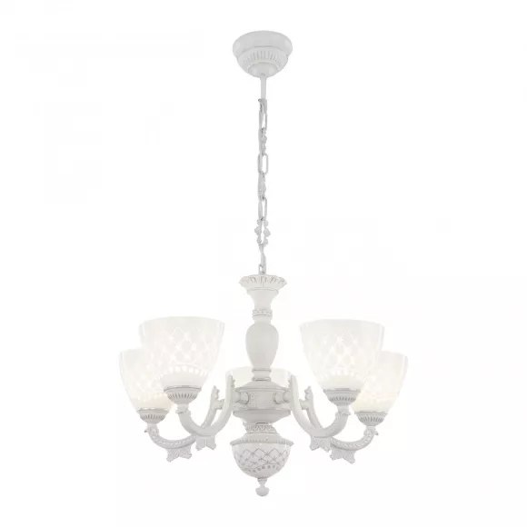 Подвесная люстра Arte Milano 343837/5 WT+SL, Белый, Металл, Стекло, крупный план Подвесная люстра Arte Milano 343837/5 WT+SL, Белый, Металл, Стекло, крупный план