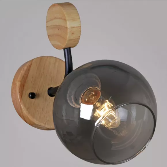 Бра Reluce 06780-0.2-01 BK+WOOD Бра Reluce 06780-0.2-01 BK+WOOD